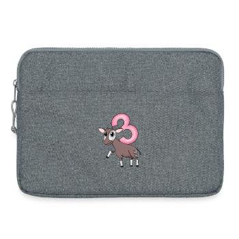 Mädchen 3 Jahre alt Okapi 3. Geburtstag Geschenk - Laptoptasche 15" - Grau meliert - Vorne