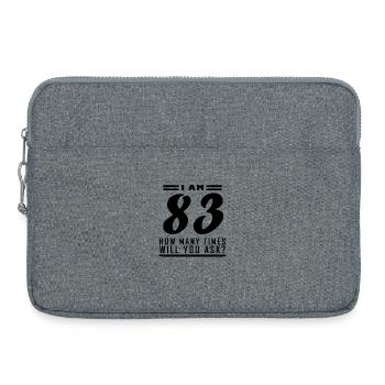 I am 83 – 83rd birthday gift - Laptop bag 15" - heather grey - Front