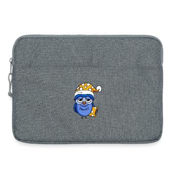Schläfrige Eule - Laptoptasche 15" - Grau meliert - Vorne