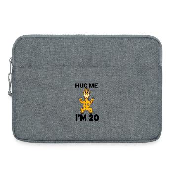 20 birthday - 20 years - hug - Laptop bag 15" - heather grey - Front