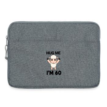 60 birthday - 60 years - hug - Laptop bag 15" - heather grey - Front