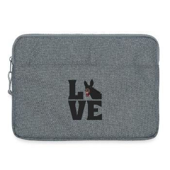 LOVE Muli Donkey Love mule horse - Laptop bag 15" - heather grey - Front