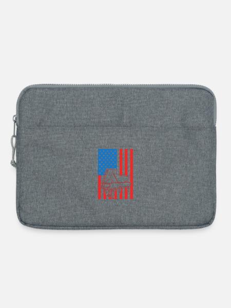 Patriotischer Pianist USA - Laptoptasche 15" - Grau meliert