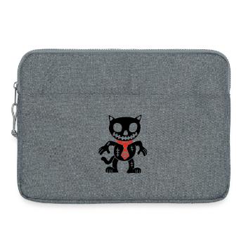 Black cat voodoo doll - Laptop bag 15" - heather grey - Front