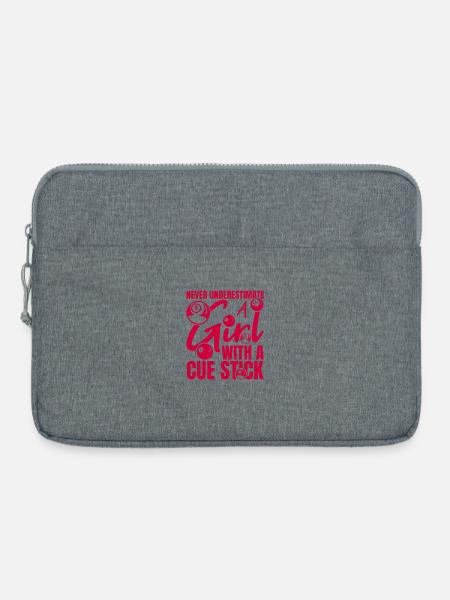 Billard Mädchen - Laptoptasche 15" - Grau meliert