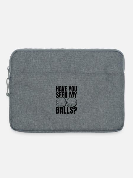 Hast du meine Golfbälle gesehen - Laptoptasche 15" - Grau meliert