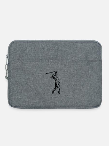 Golfspieler Mädchen - Laptoptasche 15" - Grau meliert