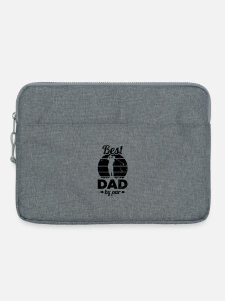 Bester Papa auf dem Golfplatz - Laptoptasche 15" - Grau meliert