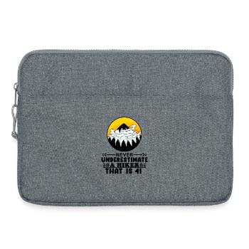 41. Geburtstag Wanderer 41 Jahre alt Berg Wandern - Laptoptasche 15" - Grau meliert - Vorne