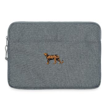 Cheetah Leopard - Laptop bag 15" - heather grey - Front