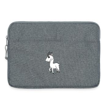 Motif d’enfants de chèvre - Sacoche pour ordinateur portable 15 pouces - gris chiné - Devant