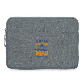 Nageurs Garçons - Sacoche pour ordinateur portable 15 pouces - gris chiné - Devant