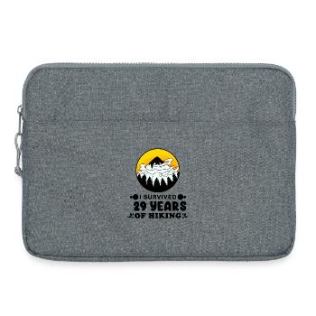 29th birthday hiker 29 years old summit mountains - Laptop bag 15" - heather grey - Front