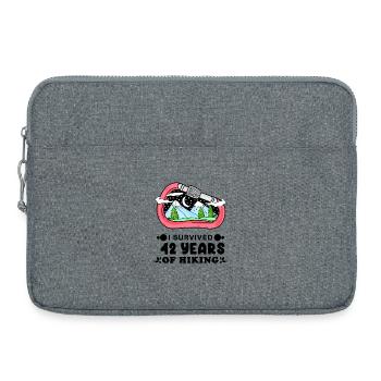 Mountain Wanderer 42nd birthday 42 years old gift - Laptop bag 15" - heather grey - Front