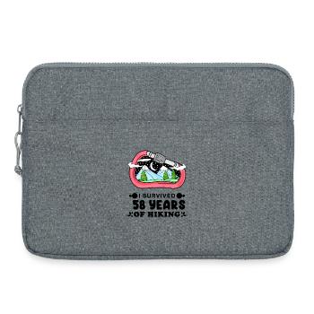 Mountain Wanderer 58th Birthday 58 years old Gift - Laptop bag 15" - heather grey - Front