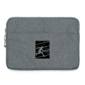 Joueurs de badminton - Sacoche pour ordinateur portable 15 pouces - gris chiné - Devant