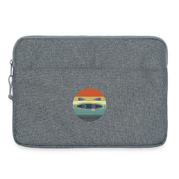 Retro Kayak Canoe Lover Kayaking Paddling Kayaker - Laptoptasche 15" - Grau meliert - Vorne