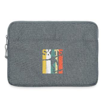 Skate Skateboarder Geschenk Skateboard Retro - Laptoptasche 15" - Grau meliert - Vorne