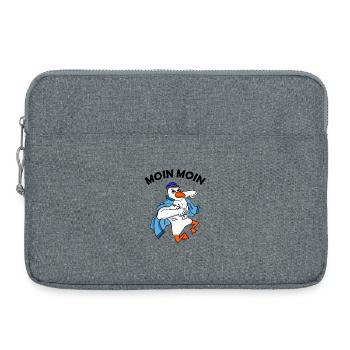 Moin Möwe Nordsee Kapitän - Laptoptasche 15" - Grau meliert - Vorne