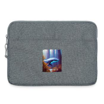 Baleine dans la forêt Surréalisme - Sacoche pour ordinateur portable 15 pouces - gris chiné - Devant