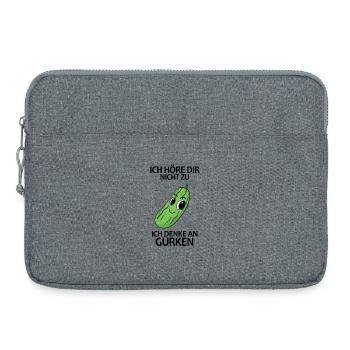 Gurke Spruch - Laptoptasche 15" - Grau meliert - Vorne