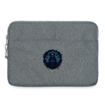 Esthétique Gothique Crâne Fille Femme Fatale - Sacoche pour ordinateur portable 15 pouces - gris chiné - Devant
