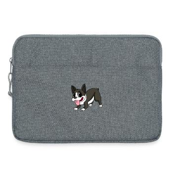 Boston Terrier Dog Races Chiens - Sacoche pour ordinateur portable 15 pouces - gris chiné - Devant