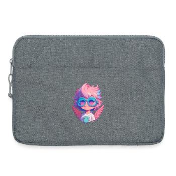 Petit ange mignon avec des lunettes - Sacoche pour ordinateur portable 15 pouces - gris chiné - Devant