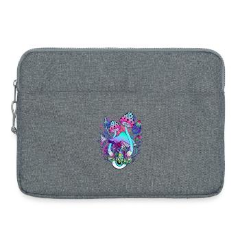 Psychedelic Mushroom Eyes Nature Art - Laptop bag 15" - heather grey - Front