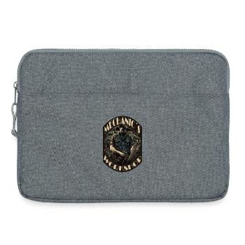 Automechaniker mit Schriftzug - Laptoptasche 15" - Grau meliert - Vorne