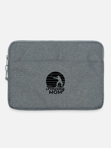 Fechten Mama - Laptoptasche 15" - Grau meliert