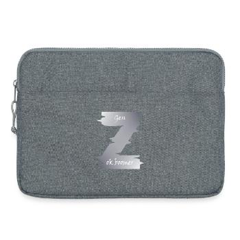 Motif de la génération Z : baby-boomers, ère numérique - Sacoche pour ordinateur portable 15 pouces - gris chiné - Devant