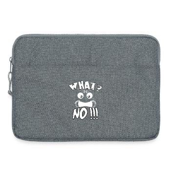 What? No! What? No! - Laptop bag 15" - heather grey - Front