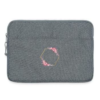 Linnea fille nom cadeau de bébé - Sacoche pour ordinateur portable 15 pouces - gris chiné - Devant