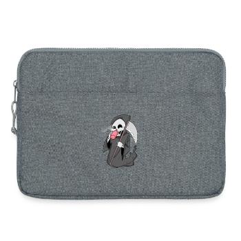 Faucheuse au café - Sacoche pour ordinateur portable 15 pouces - gris chiné - Devant
