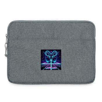 Capricorn retro futuriste 80's - Sacoche pour ordinateur portable 15 pouces - gris chiné - Devant