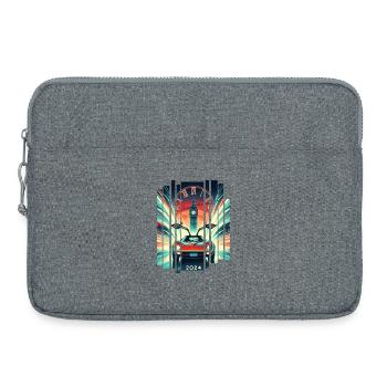 Retour vers le futur 2024 rétro vintage - Sacoche pour ordinateur portable 15 pouces - gris chiné - Devant