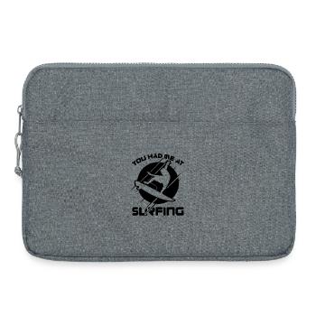 Surf Coach Joke - Laptop bag 15" - heather grey - Front