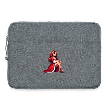 Ded Moroz Snegurotschka russischer Weihnachtsmann - Laptoptasche 15" - Grau meliert - Vorne
