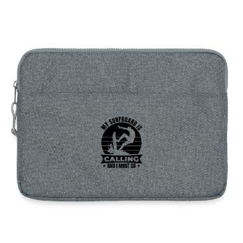 Dicton de surfeur - Sacoche pour ordinateur portable 15 pouces - gris chiné - Devant