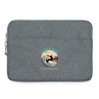 Surfing Paradise - Surfing Lovers Gift Idea - Laptoptasche 15" - Grau meliert - Vorne