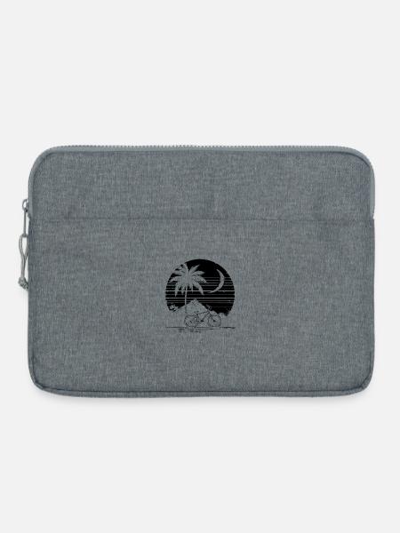Mountainbiking Illustration - Laptoptasche 15" - Grau meliert
