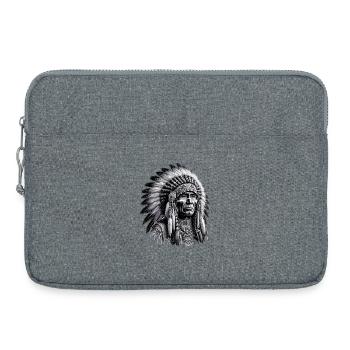 American Indian American Red Skin - Laptop bag 15" - heather grey - Front