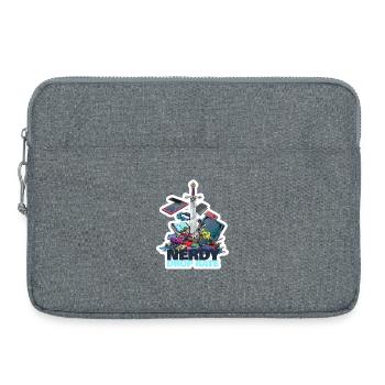 T-shirt de gamer niveau loot à taux de drop nerd - Sacoche pour ordinateur portable 15 pouces - gris chiné - Devant