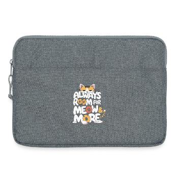 Verspieltes Katzenzitat für Liebhaber - Laptoptasche 15" - Grau meliert - Vorne