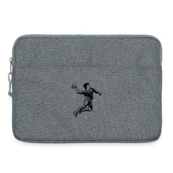 Handball Player Graphics - Laptop bag 15" - heather grey - Front