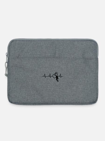 Maler Herzschlag - Laptoptasche 15" - Grau meliert