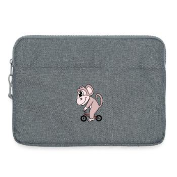 Affe Fahrrad - Laptoptasche 15" - Grau meliert - Vorne