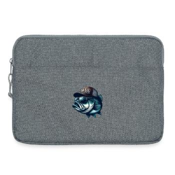 chasseur de bar rayé - Sacoche pour ordinateur portable 15 pouces - gris chiné - Devant