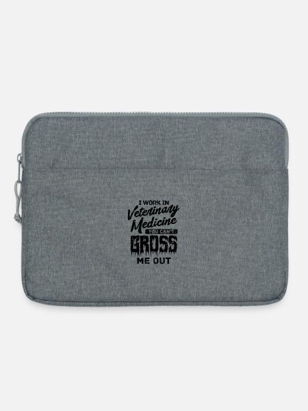 Tierarzt Spruch - Laptoptasche 15" - Grau meliert